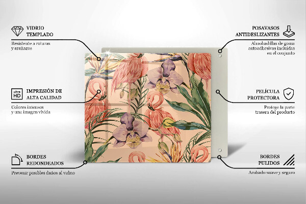 Ceranfeld schutz Flamingos-Illustration