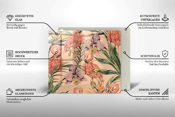 Ceranfeld schutz Flamingos-Illustration