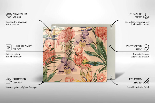 Ceranfeld schutz Flamingos-Illustration