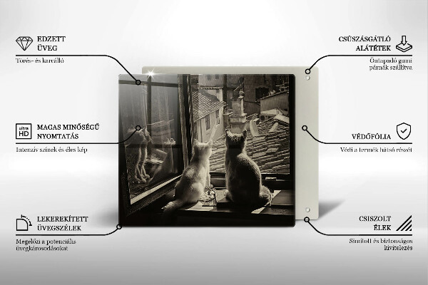 Herdplattenabdeckung Katzenstadt und Fenster