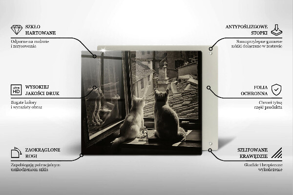 Herdplattenabdeckung Katzenstadt und Fenster