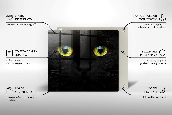 Herdplattenabdeckung Tierische Katzenaugen