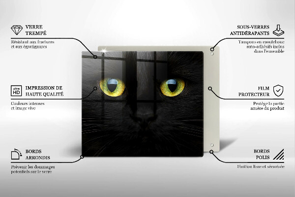 Herdplattenabdeckung Tierische Katzenaugen