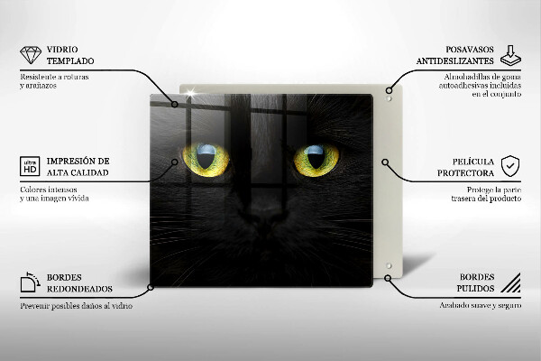 Herdplattenabdeckung Tierische Katzenaugen