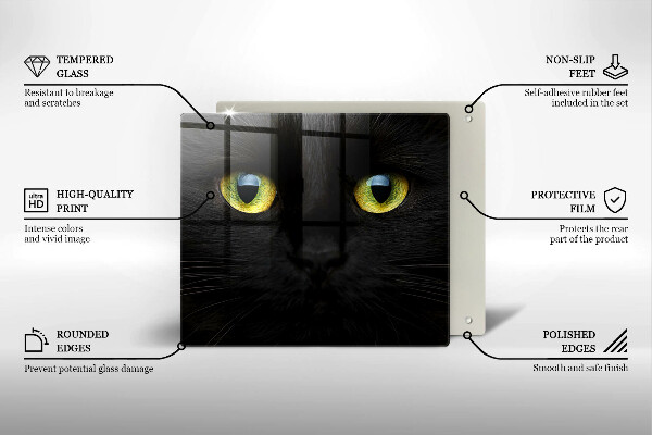 Herdplattenabdeckung Tierische Katzenaugen