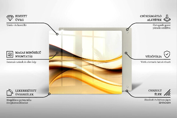 Herdplattenabdeckung Abstrakte Rauchlinien