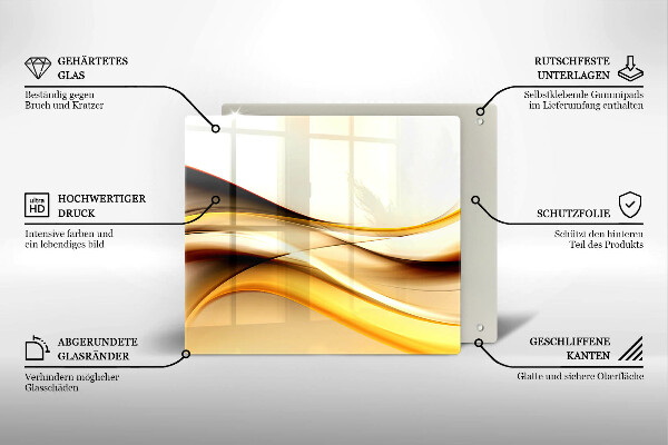 Herdplattenabdeckung Abstrakte Rauchlinien
