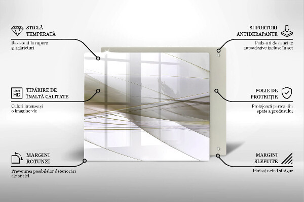 Herdplattenabdeckung Abstraktes Liniendesign
