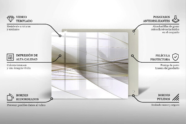 Herdplattenabdeckung Abstraktes Liniendesign