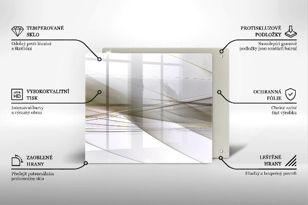 Herdplattenabdeckung Abstraktes Liniendesign