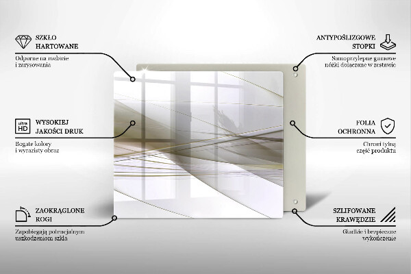 Herdplattenabdeckung Abstraktes Liniendesign