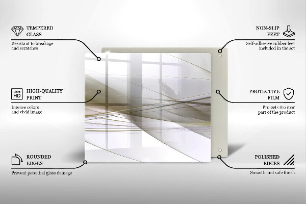 Herdplattenabdeckung Abstraktes Liniendesign