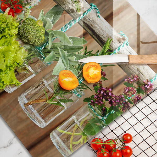 Herdplattenabdeckung Kräuterpflanzen Vintage