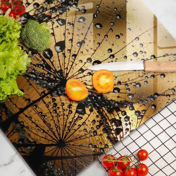 Herdplattenabdeckung Tau und Löwenzahn