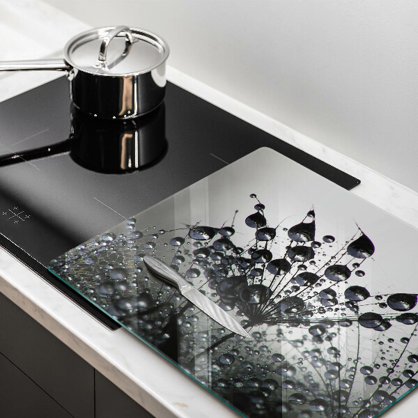 Herdplattenabdeckung Löwenzahn und Tau