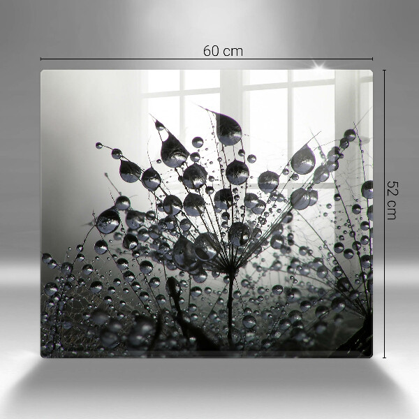 Herdplattenabdeckung Löwenzahn und Tau