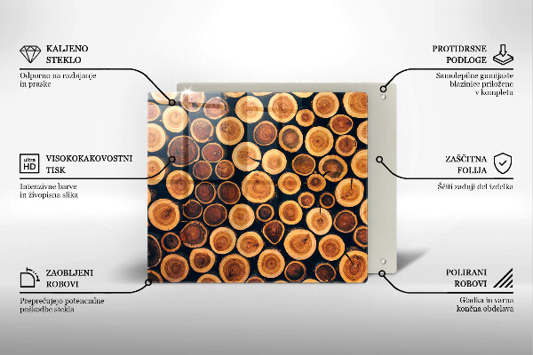 Herdplattenabdeckung Baumstümpfe aus Holz