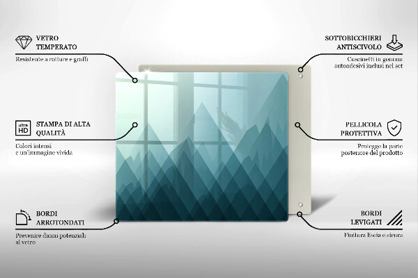 Herdplattenabdeckung Abstrakte Berge