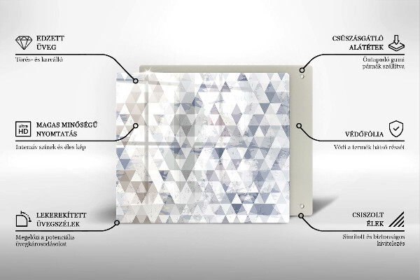 Herdplattenabdeckung Dreiecksmuster