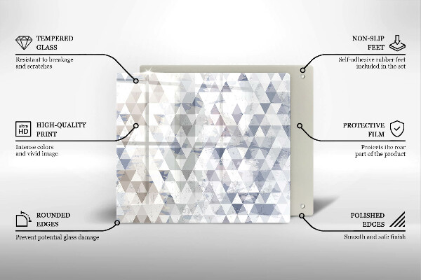 Herdplattenabdeckung Dreiecksmuster