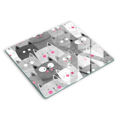 Ceranfeldabdeckung Katzenillustration