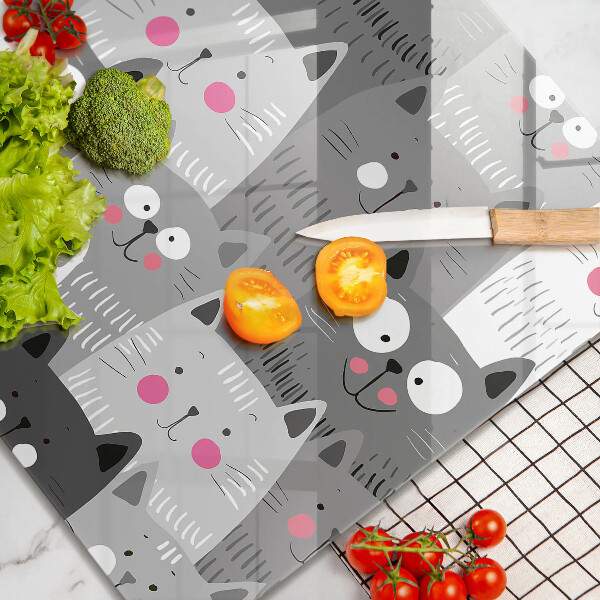 Ceranfeldabdeckung Katzenillustration