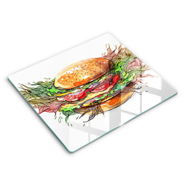 Herdplattenabdeckung Hamburger-Zeichnung