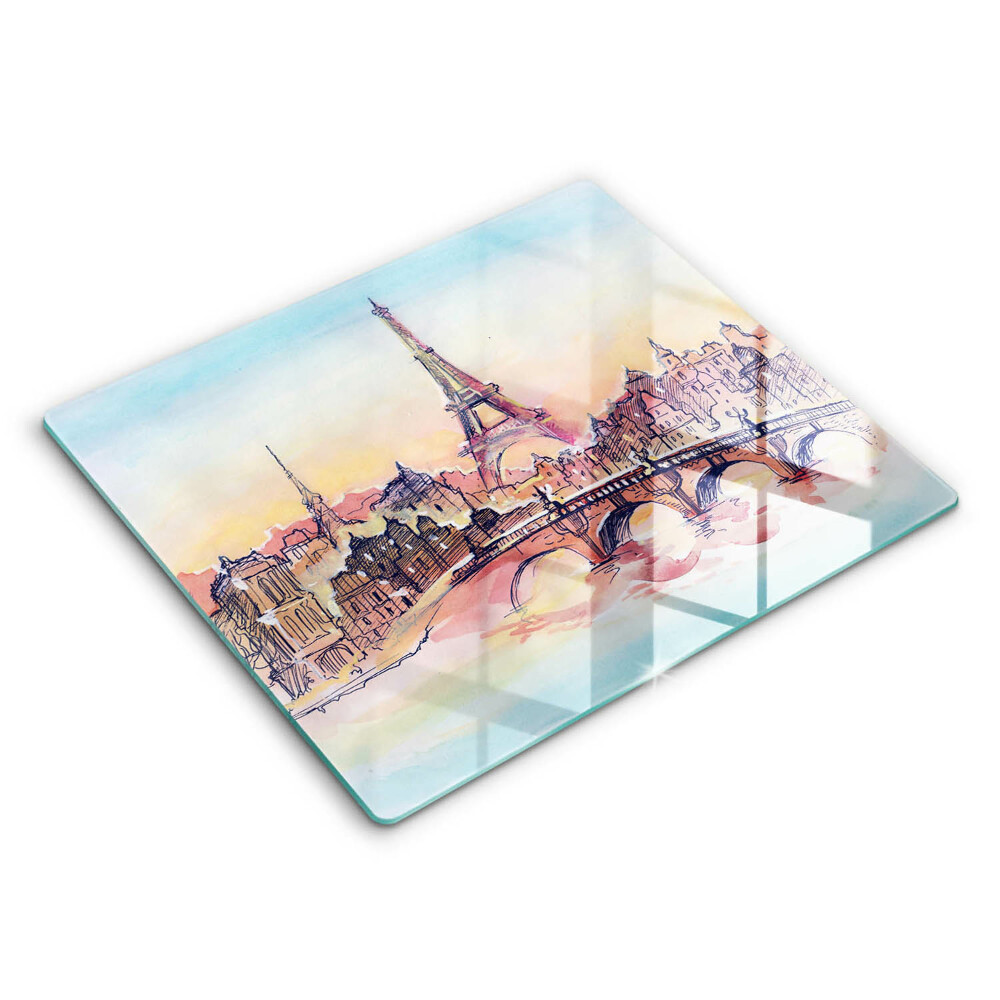 Herdplattenabdeckung Landschaft des Pariser Eiffelturms