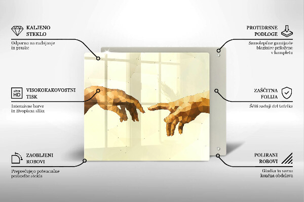 Herdplattenabdeckung Erschaffung von Adams Händen