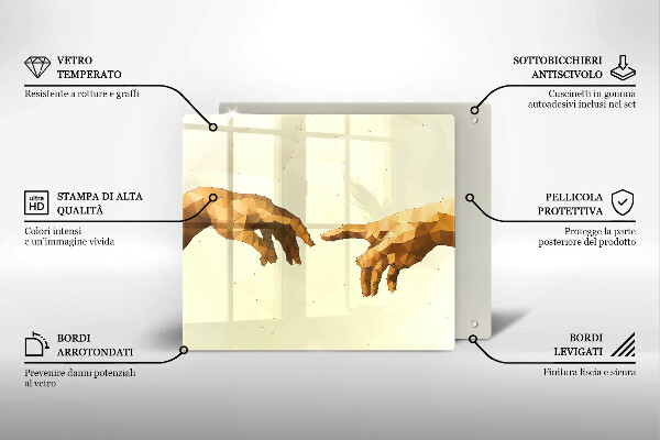 Herdplattenabdeckung Erschaffung von Adams Händen