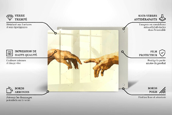 Herdplattenabdeckung Erschaffung von Adams Händen