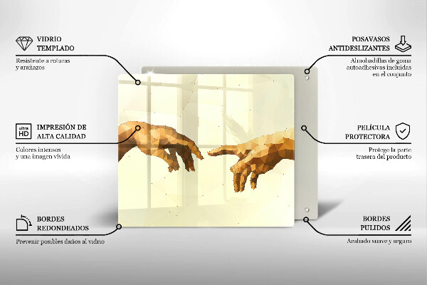 Herdplattenabdeckung Erschaffung von Adams Händen