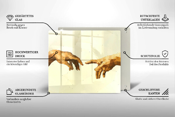 Herdplattenabdeckung Erschaffung von Adams Händen