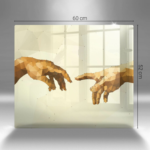 Herdplattenabdeckung Erschaffung von Adams Händen