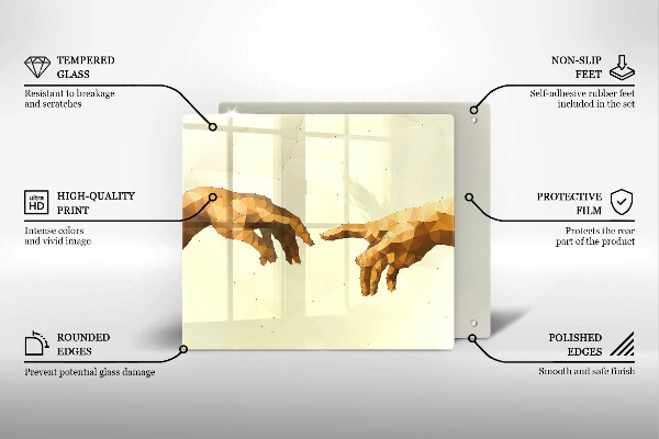 Herdplattenabdeckung Erschaffung von Adams Händen