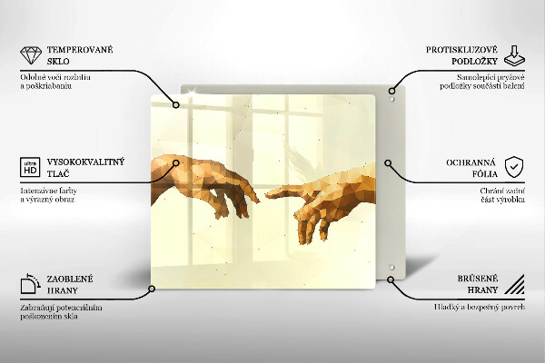 Herdplattenabdeckung Erschaffung von Adams Händen