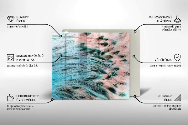 Herdplattenabdeckung Boho-Vogelfedern