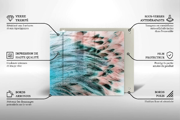 Herdplattenabdeckung Boho-Vogelfedern