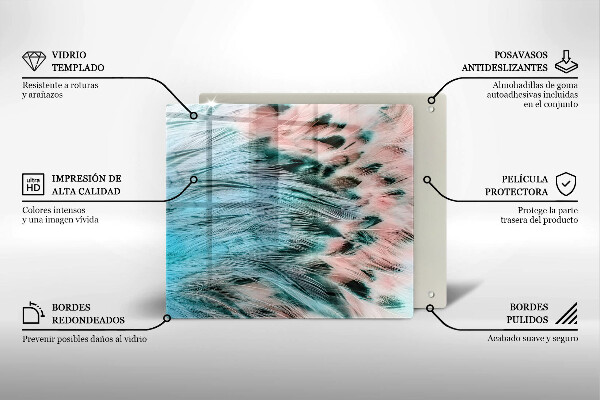 Herdplattenabdeckung Boho-Vogelfedern