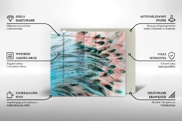 Herdplattenabdeckung Boho-Vogelfedern