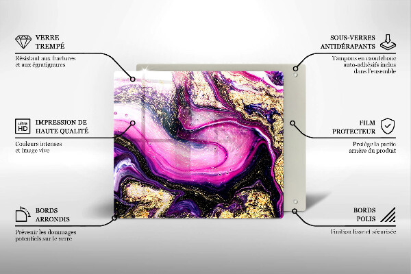 Ceranfeld schutz Abstraktes Design Gold