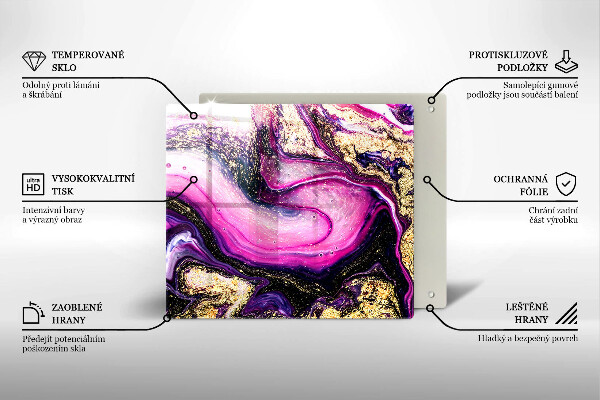 Ceranfeld schutz Abstraktes Design Gold