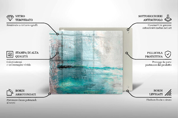 Herdplattenabdeckung Malen Sie Abstraktionshintergrund