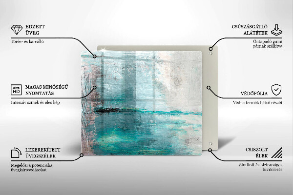 Herdplattenabdeckung Malen Sie Abstraktionshintergrund