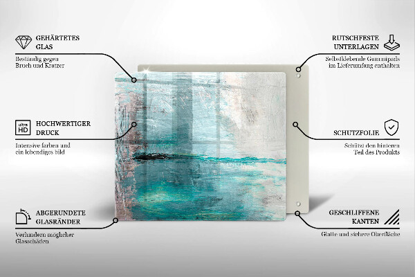 Herdplattenabdeckung Malen Sie Abstraktionshintergrund