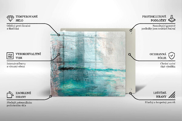 Herdplattenabdeckung Malen Sie Abstraktionshintergrund