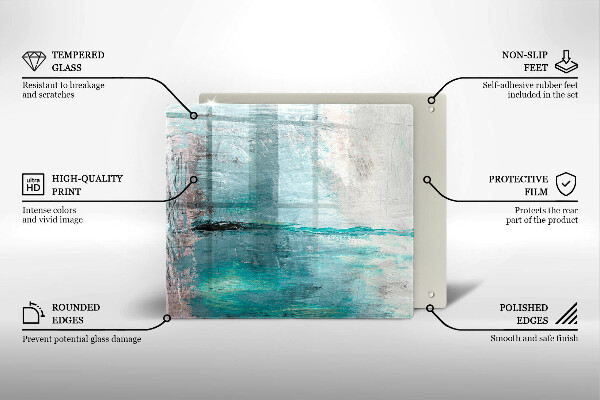 Herdplattenabdeckung Malen Sie Abstraktionshintergrund