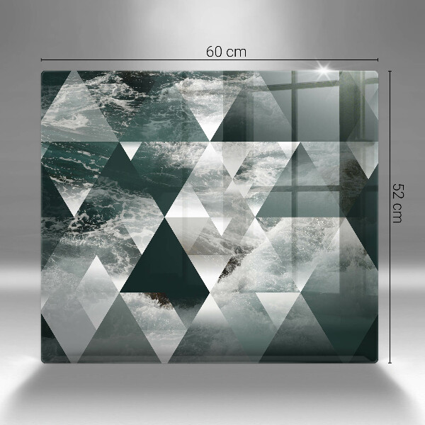 Ceranfeldabdeckung Dreiecke und Wasser