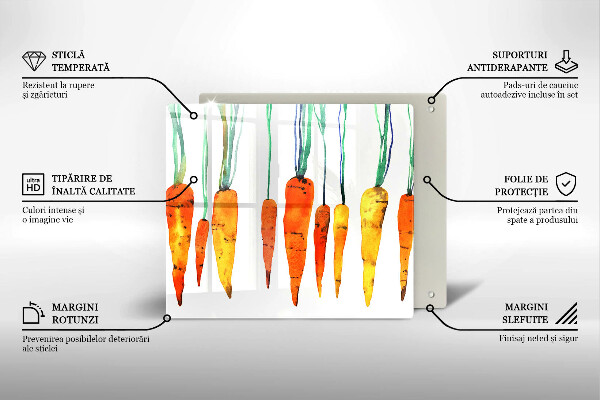 Ceranfeldabdeckung Karottenillustration