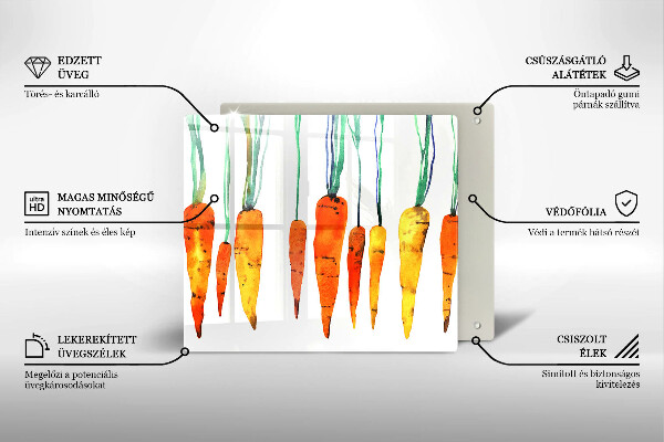 Ceranfeldabdeckung Karottenillustration